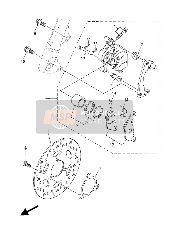 Yamaha DELIGHT 2018 Front Brake Caliper for a 2018 Yamaha DELIGHT